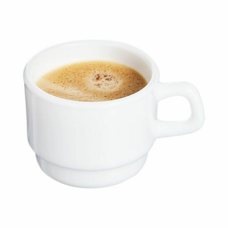 Tasse à expresso rond blanc verre 13 cl Ø 7 cm Restaurant Blanc Arcoroc