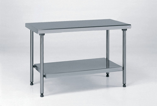 Table centrale inox 120x70x90 cm Sans dosseret Avec étagère number_of_bins Tournus