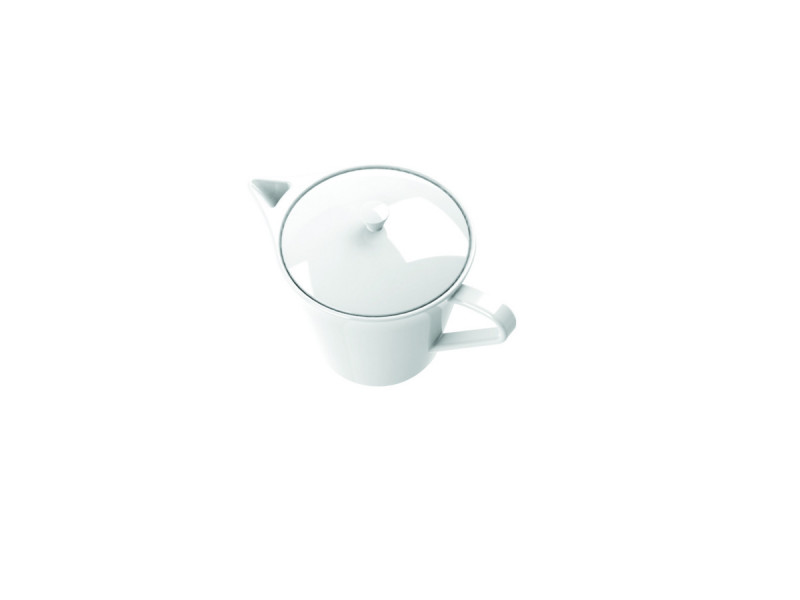 Théière rond blanc porcelaine 40 cl Ø 12 cm Style Astera