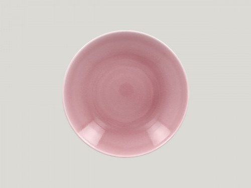 Assiette coupe creuse rond rose porcelaine Ø 26 cm Vintage Rak Rak