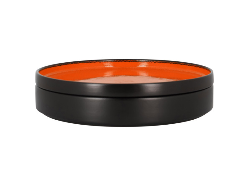 Assiette creuse rond orange porcelaine vitrifiée Ø 27 cm Fire Rak