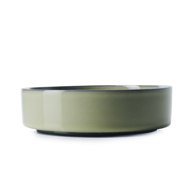 Assiette creuse rond vert porcelaine Ø 17 mm Caractere Revol