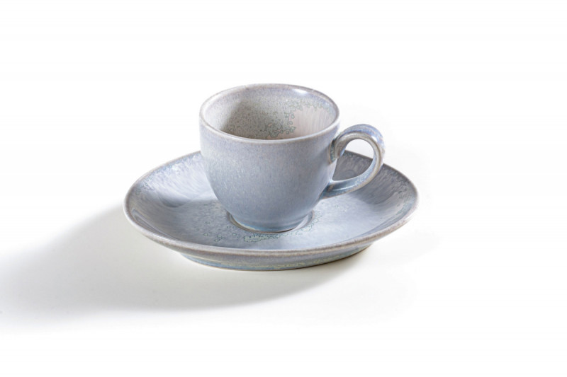 Sous-tasse à café triangulaire gris porcelaine 13,6 cm Tama Astera