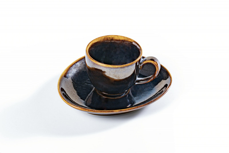 Sous-tasse à café triangulaire Or porcelaine 13,6 cm Tama Astera