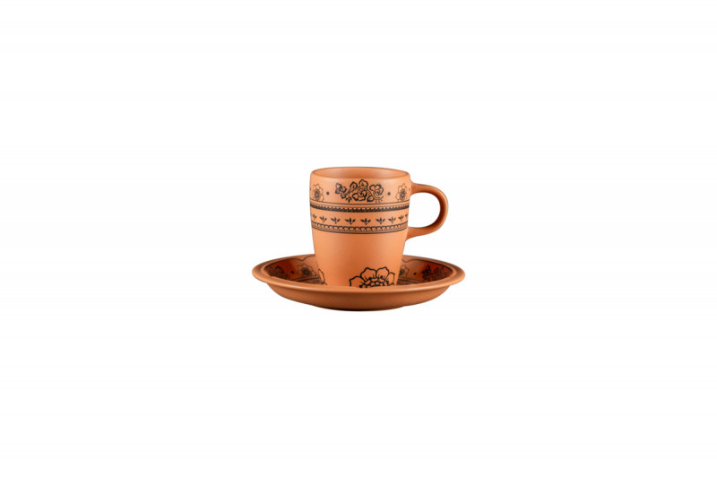 Tasse à café rond Tero Décor Alexandria porcelaine 20 cl Ø 7 cm Earth Rak