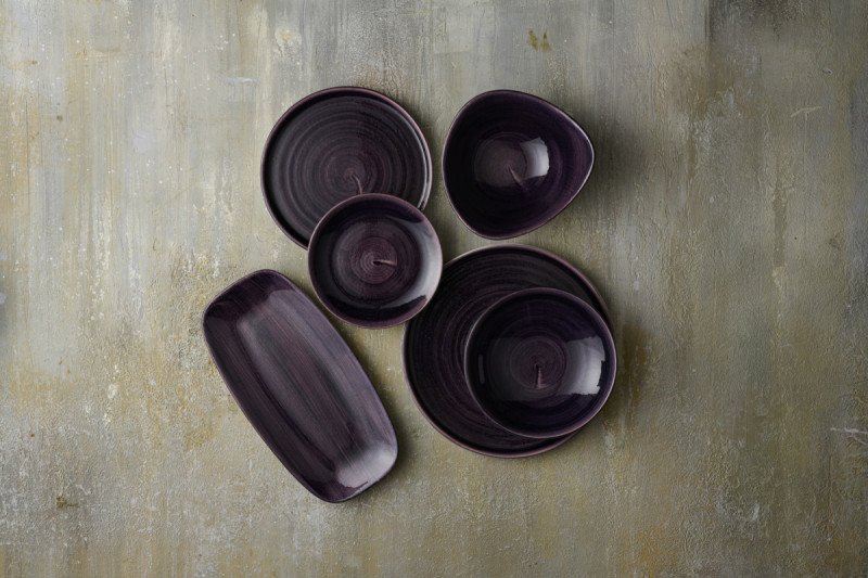 Assiette creuse rond deep purple porcelaine Ø 24,8 cm Stonecast Patina Churchill