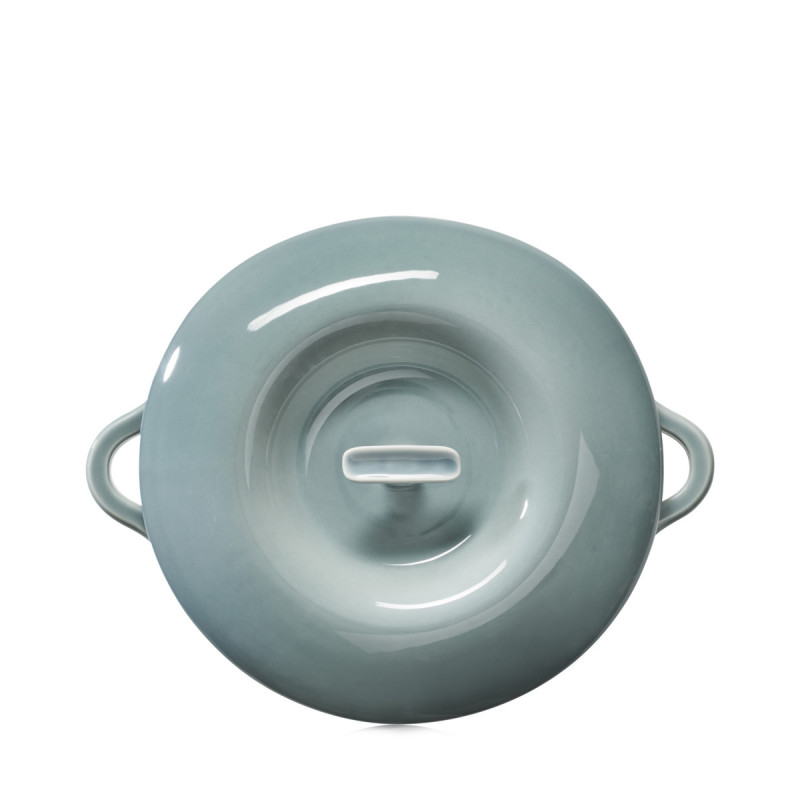 Cocotte avec couvercle pour induction rond Gris nuage porcelaine Ø 31 cm Bombance Revol