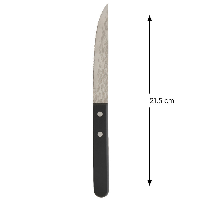 Couteau à steak noir 21,5 cm Elite Pro.mundi